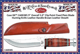 W.R. Case & Son'sCutlery Case XX CA385 Fixed Blade Leather Handle Hunting Knife & Sheath