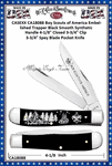 W.R. Case & Sons CA18088 Case XX� BSA� Trapper Embellished Smooth Blue Synthetic Handle 4-1/4" Closed 3-3/4" Clip 3-3/4" Spey Blade Pocket Knife