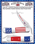 W.R. Case & Sons CA18144 Case XX� Russlock Scouting America Red & Blue Synthetic Handle 4-1/8" Closed Stainless Steel Pocket Knife