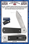 W.R. Case & Sons Cutlery CA50910 Case XX� Longhouse Black Burlap Micarta Handle 4" Closed 3" Locking Clip Point Stonewash Satin CPM 20CV Stainless Steel Pocket Knife 