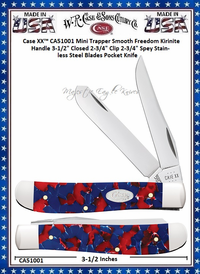 W.R. Case & Sons Cutlery CA51001 Case XX� Mini Trapper Smooth Freedom Kirinite Handle 3-1/2" Closed 2-3/4" Clip 2-3/4" Spey Plane Blade Tru-Sharp Stainless Steel Pocket Knife 