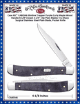 W.R. Case & Sons Cutlery CA80546 Case XX� Slimline Trapper Purple Curly Maple Wood Handle 4-1/8"Closed 3-1/4" Clip Plain Blades Tru-Sharp Surgical Stainless Steel Plain Blade, Pocket Knife 