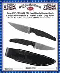 W.R. Case & Sons Cutlery​ CA76936 Case XX� CT2 Fixed Blade Hunter Black Carbon Fiber Handle 8" Overall 3-3/4" Drop Point Plane Blade Stonewashed S35VN Stainless Steel