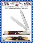 W.R. Case & Son's Cutlery CA9573 Case XX Baby Doc Red Stag Handle 2-7/8" Closed Stainless Steel Pocket Knife