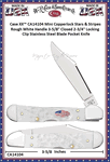 W.R. Case & Sons Cutlery CA14104 Case XX� Mini Copperlock Stars & Stripes Rough White Handle 3-5/8" Closed 2-3/4" Locking Clip Stainless Steel Blade Pocket Knife