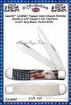 W.R. Case & Sons Cutlery CA10647 Case XX� Trapper Color-Infusion Patriotic Handle 4-1/4" Closed 3-3/4" Clip 3-3/4" Spey Blade Stainless Steel Pocket Knife 
