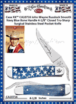 W.R. Case & Sons Cutlery CA10716 Case XX� John Wayne Russlock Smooth Navy Blue Bone Handle 4-1/8" Closed Tru-Sharp Surgical Stainless Steel Pocket Knife 