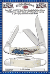 W.R. Case & Sons Cutlery CA10767 Case XX� Shot Show Sowbelly Natural Bone 3-7/8 Closed 2-3/4" Clip 2-1/4" Sheepfoot Coping 2-1/8" Spey Stainless Pocket Knife 
