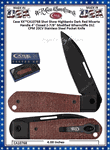 W.R. Case & Sons Cutlery CA10768 Case XX� Shot Show Highbanks Dark Red Micarta Handle 4" Closed 2-7/8" Modified Wharncliffe DLC CPM 20CV Stainless Steel Pocket Knife