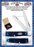 W.R. Case & Sons Cutlery CA10777 Case XX Shot Show Mini Trapper Barn board Jig Navy Blue Bone Handle 3-1/2" Closed 2-3/4" Clip 2-3/4" SpeyPlain Blade Tru-sharp Surgical Stainless Steel Pocket Knife 