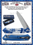 W.R. Case & Sons Cutlery  CA10780 Case XX� Shot Show Kinzua Blue Aluminum Handle 4-3/4" Closed 3-3/8" Locking Spear Point Plain Blade S35VN Stainless Pocket Knife