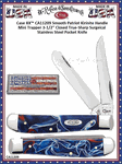 W.R. Case & Sons Cutlery CA11209 Case XX� Smooth Patriot Kirinite Handle Mini ​Trapper 3-1/2" Tru-sharp Surgical Stainless Steel Pocket Knife
