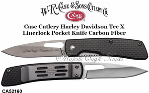 W.R. Case & Son's Cutlery CA52160 Case Cutlery Harley Davidson Tec X Linerlock Carbon Fiber Handle Pocket Knife W.R. Case & Son's Cutlery CA52160 Case Cutlery Harley Davidson Tec X Linerlock Carbon Fiber Handle Pocket Knife