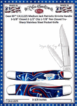 W.R. Case & Sons Cutlery CA11225 Case XX� Medium Jack Patriotic Kirinite Handle 3-3/8" Closed 2-1/2" Clip 1-7/8" Pen Blade Closed Tru-Sharp Stainless Steel Pocket Knife