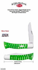 Case Knives Gator Jigged Bright Green Bone Axe Handle�