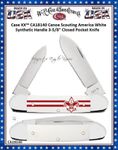 W.R. Case & Sons Cutlery CA18140 Case XX� Canoe Scouting America White Synthetic Handle 3-5/8" Closed 2-5/8" Spear 2" Pen Blade Stainless Steel Pocket Knife