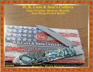 W.R. Case & Sons Cutlery CA12016 Genuine Abalone Tear Drop Pocket Knife W.R. Case & Sons Cutlery CA12016 Genuine Abalone Tear Drop Pocket Knife