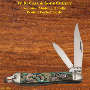 W.R. Case & Sons Cutlery CA12009 Genuine Abalone Peanut Pocket Knife