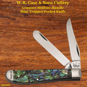 W.R. Case & Sons Cutlery CA12010 Genuine Abalone Mini Trapper Pocket Knife