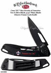 WR Case & Son's Cutlery CA18060 Case XX� Boy Scouts Dinero Embellished Black Stainless Steel Tec-X Exo-Lock Framelock Black 3" Plain Pocket Knife 