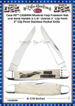 W.R. Case & Sons Cutlery CA58494 Case XX� Muskrat Iraqi Freedom Natural Bone Handle 3-7/8" Overll 3" Clip Point 3" Clip Point Stainless Pocket Knife 