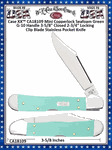 W.R. Case & Sons Cutlery CA18109 Case XX� Mini Copperlock Seafoam Green G-10 Handle 3-5/8" Closed 2-3/4" Locking Clip Blade Stainless Pocket Knife