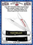 W.R. Case & Sons Cutlery CA13203 Case XX� USMC Trapper Smooth Black Delrin Handle 4-1/8" Closed 3-1/4" Clip 3-1/4" Spey Tru-Sharp Surgical Stainless Steel Pocket Knife 