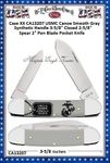 W.R. Case & Sons Cutlery CA13207 Case XX USMC Canoe Smooth Gray Synthetic Handle 3-5/8" Closed 2-1/2" Clip 1-7/8" Spey 1-3/4"Sheepsfoot Blade Pocket Knife