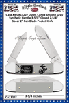 W.R. Case & Sons Cutlery CA13207 Case XX USMC Canoe Smooth Gray Synthetic Handle 3-5/8" Closed 2-1/2" Clip 1-7/8" Spey 1-3/4"Sheepsfoot Blade Pocket Knife