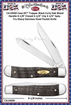 W.R. Case & Sons Cutlery CA14000 Case XX� Trapper Black Curly Oak Wood Handle 4-1/8" Closed 3-1/4" Clip 3-1/4" Spey Tru-Sharp Stainless Steel Pocket Knife