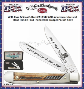 W.R. Case & Sons Cutlery CA14312 Ford Thunderbird 60th Anniversary Trapper Knife