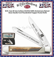 W.R. Case & Sons Cutlery CA14312 Ford Thunderbird 60th Anniversary Trapper Knife