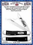 W.R. Case & Sons Cutlery CA14335 Case XX� Ford Trapper Smooth Black Delrin Handle 4-1/8" Closed 3-1/4" Clip 3-1/4" Spey Tru-Sharp Surgical Stainless Steel Pocket Knife 
