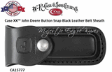 W.R. Case & Sons Cutlery CA15777 Case XX� John Deere Black John Deere Medium Leather Sheath Button-Snap
