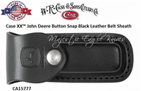 W.R. Case & Sons Cutlery CA15777 Case XX� John Deere Black John Deere Medium Leather Sheath Button-Snap