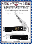 W.R. Case & Sons Cutlery CA15788 Case XX� John Deere Embellished Smooth Black Synthetic Handle Russlock 4-1/8" Closed 2-5/8" Locking Clip(w/thumb Lever) Plain Blade Tru-sharp Surgical Stainless Steel Pocket Knife