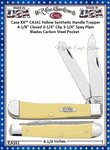 W.R. Case & Sons Cutlery CA161 Case XX� Trapper Yellow Synthetic Handle 4-1/8" Closed 3-1/4" Clip 3-1/4" Spey Plain Blades Carbon Steel Pocket Knife 