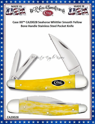 W.R. Case & Sons Cutlery CA20028 Case XX™ Seahorse Whittler Smooth Yellow Bone Handle Stainless Steel Pocket Knife W.R. Case & Sons Cutlery CA20028 Case XX™ Seahorse Whittler Smooth Yellow Bone Handle Stainless Steel Pocket Knife