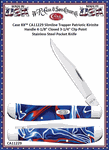 W.R. Case & Sons Cutlery CA11229 Case XX� Slimline Trapper Patriotic Kirinite Handle Stainless Steel Pocket Knife