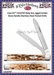 W.R. Case & Sons Cutlery CA10797 Case XX™ Baby Doc Jigged Amber Bone Handle Stainless Steel Pocket Knife W.R. Case & Sons Cutlery CA10797 Case XX™ Baby Doc Jigged Amber Bone Handle Stainless Steel Pocket Knife