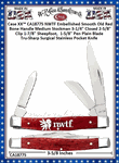 W.R. Case & Sons Cutlery CA18775 Case XX� NWTF Embellished Smooth Old Red Bone Handle Medium Stockman 3-1/4" Closed 2-5/8" Clip 1-7/8" Sheepfoot,  1-5/8" Pen Plain Blade Tru-Sharp Surgical Stainless Pocket Knife