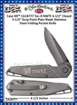 W.R. Case & Sons Cutlery CA18777 Case XX� Tec-X NWTF 4-1/2" Closed 3-1/4" Drop Point Plain Blade Stainless Steel Folding Pocket Knife