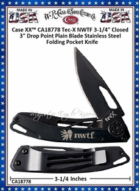 W.R. Case & Sons Cutlery CA18778 Case XX™ Tec-X NWTF 3-1/4" Closed 3" Drop Point Plain Blade Stainless Steel Folding Pocket Knife W.R. Case & Sons Cutlery CA18778 Case XX™ Tec-X NWTF 3-1/4" Closed 3" Drop Point Plain Blade Stainless Steel Folding Pocket Knife