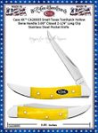 W.R. Case & Sons Cutlery CA20035 Case XX Small Texas Toothpick Yellow Bone Handle 3.00" Closed 2-1/4" Long Clip Stainless Steel Pocket Knife