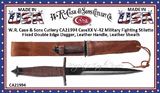 W.R. Case & Sons Cutlery CA21994 CaseXX V-42 Military Fighting Stiletto Fixed Double Edge Dagger, Leather Handle, Leather Sheath 