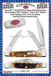 W.R. Case & Sons Cutlery CA10759 Case XX� Small Stockman Burnt Stag Pocket Knife