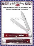 W.R. Case & Sons Cutlery CA10308 Case XX� Baby Doc Pocket Worn Old Red Bone Stainless Steel Pocket Knife  
