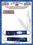 W.R. Case & Sons Cutlery CA23446 Case XX� Peanut Blue Pearl Kirinite Handle 2-3/4" Closed 2-1/8" Clip 1-1/2" Pen Tru-Sharp Surgical Stainless Steel Pocket Knife