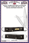 W.R. Case & Sons Cutlery CA14005 Case XX� Peanut Black Curly Oak Wood Handle 2-3/4" Closed 2-1/8" Clip 1-1/2" Pen Stainless Steel Blades Pocket Knife 