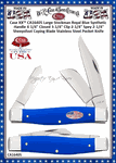 W.R. Case & Sons Cutlery CA16405 Case XX™ Large Stockman Royal Blue Synthetic Handle 4-1/4" Closed 3-1/4" Clip 2-1/4" Spey 2-1/4" Sheepsfoot Coping Blade Stainless Steel Pocket Knife W.R. Case & Sons Cutlery CA16405 Case XX™ Large Stockman Royal Blue Synthetic Handle 4-1/4" Closed 3-1/4" Clip 2-1/4" Spey 2-1/4" Sheepsfoot Coping Blade Stainless Steel Pocket Knife